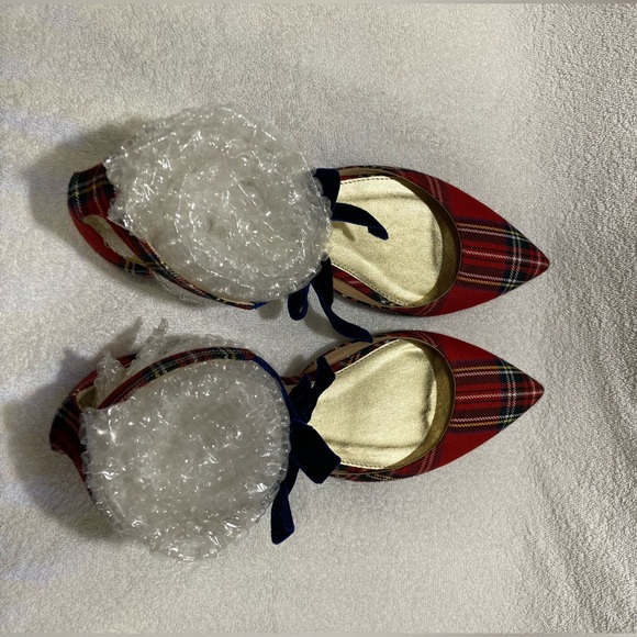 J. Crew D’orsay flats with velvet ankle tie in tartan - Picture 7 of 15